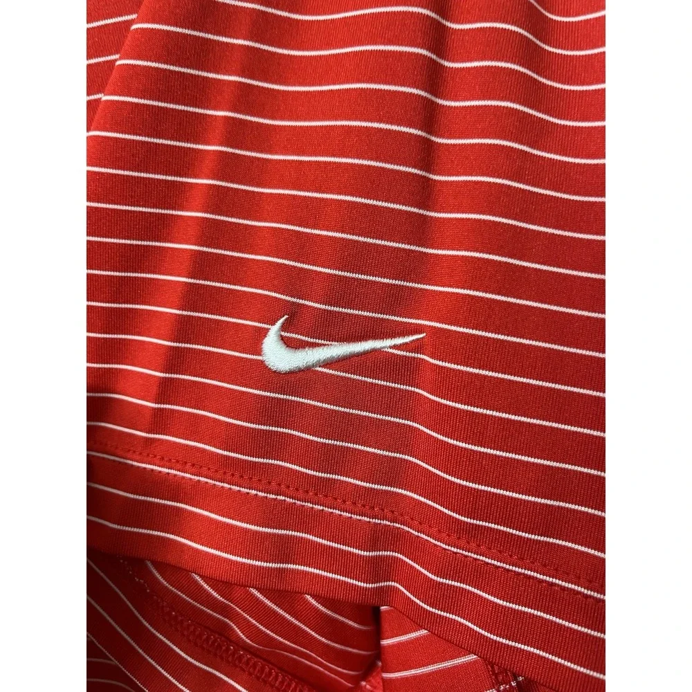 Nike Golf Tour Performance Mens 2XL-XXL Red White Stripes Polo Shirt Dri-Fit H11